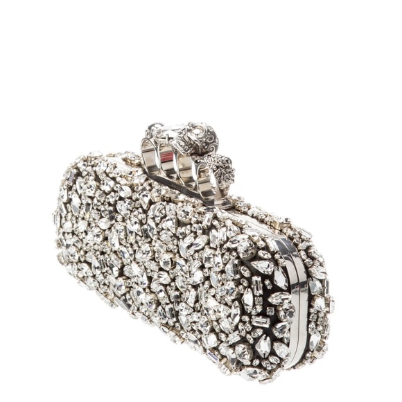 Alexander McQueen Swarovski Crystal Skull Four-Ring Box Clutch - Picture 11 of 17